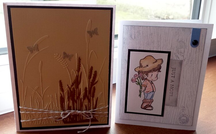 Wheat Sympathy Card and &quot;Just a Note&quot; Card