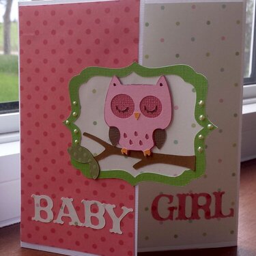 Owl Card - Baby Girl