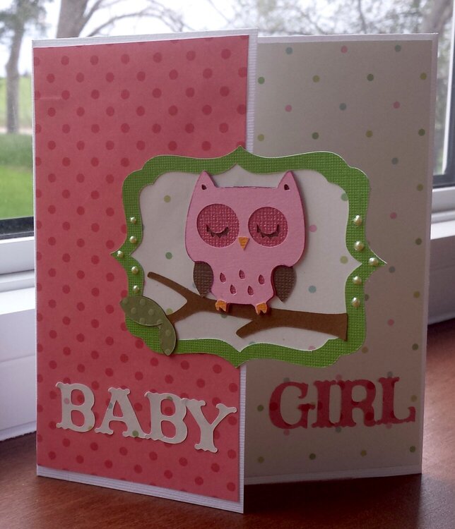 Owl Card - Baby Girl