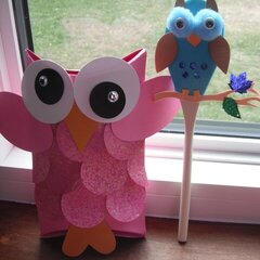 Owl Gift/Candy Box and Spoon