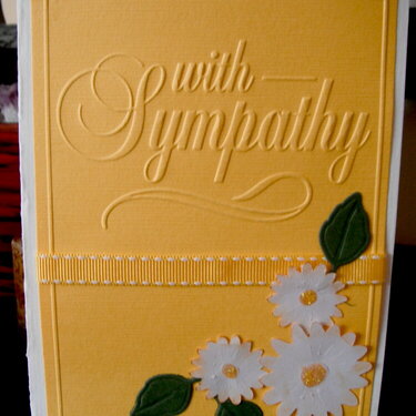 With Sympathy Embossed Card