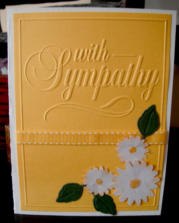 With Sympathy Embossed Card