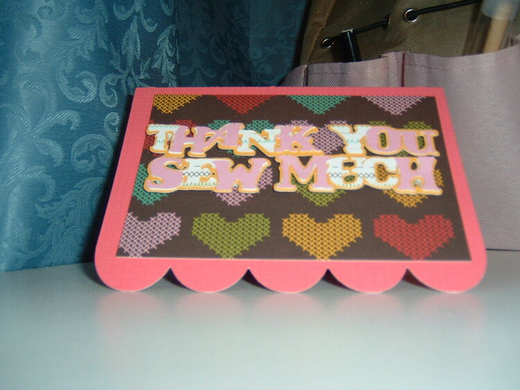 Thank you Sew Much Card Cover