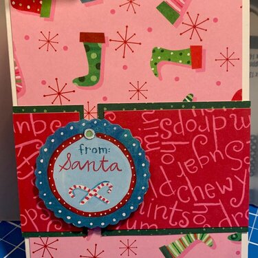 Pink and red Christmas card 4