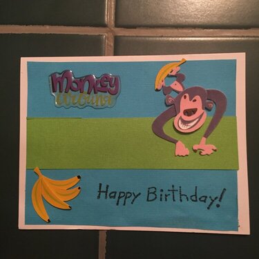 monkey birthday card 3