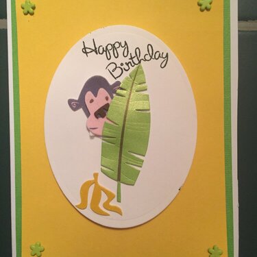 monkey birthday card 4
