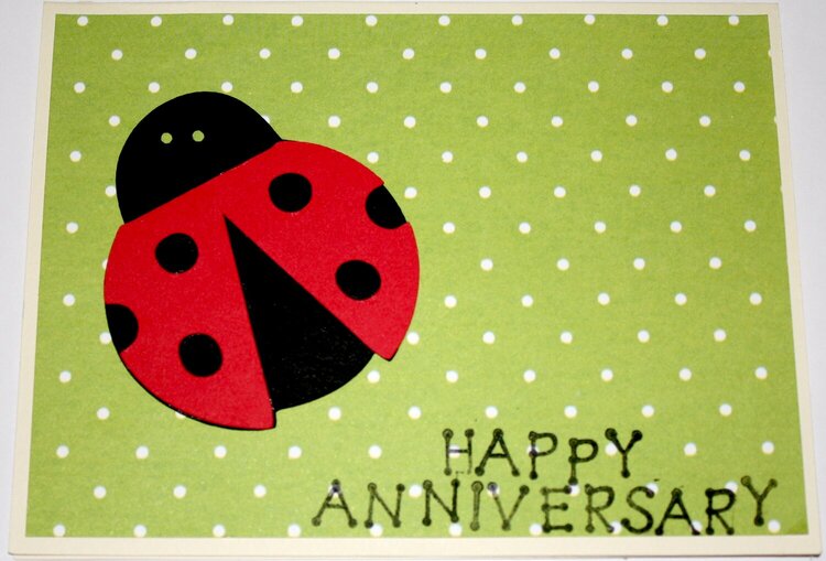 Ladybug Anniversary card