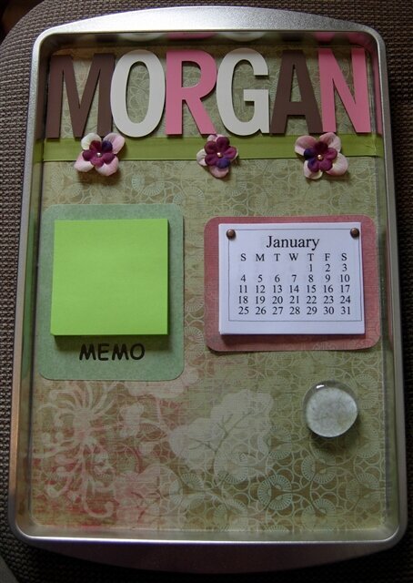 Morgan&#039;s Cookie Sheet Memo board