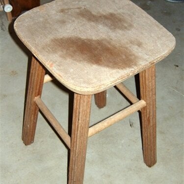 Old stool before altering!