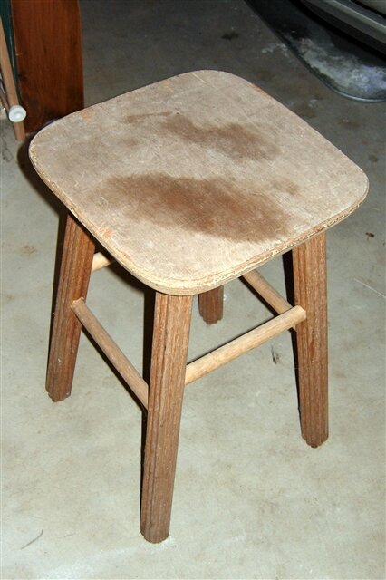 Old stool before altering!