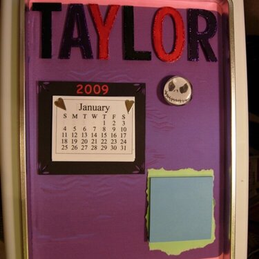 Taylor&#039;s memo board