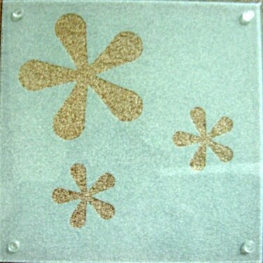 Back of glass mat for scrapbooking