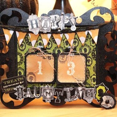 13 days until Halloween shadowbox *pink Paislee*