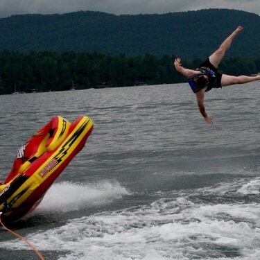 Paul flew off the tube