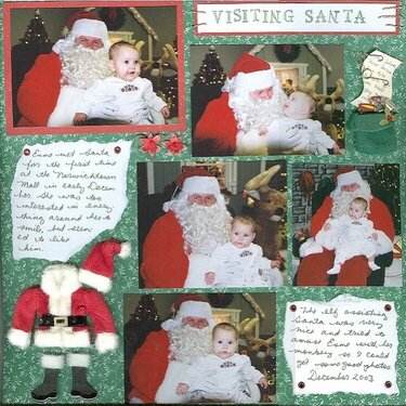 Visiting Santa - my 1st Christmas layout of my baby!
