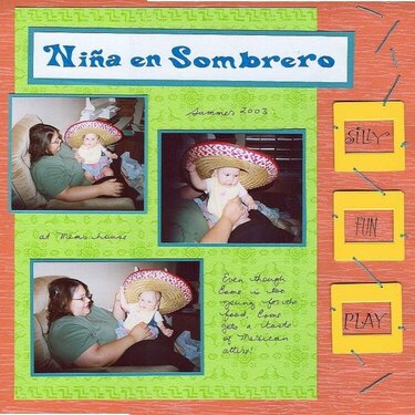 Nina en Sombrero - Club Scrap Salsa paper