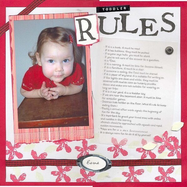 Toddler Rules - DW 2005 Scraplift Challenge