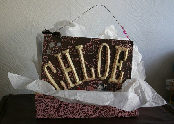 Chloe plaque and wrapping