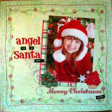 angel in a santa hat