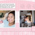 Page two of Sabrina's first layout