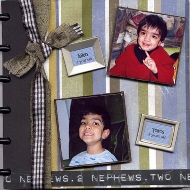 6x6 mini album of my 2 nephews