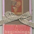 *Baby Girl Card - Accordian Tag booklet*