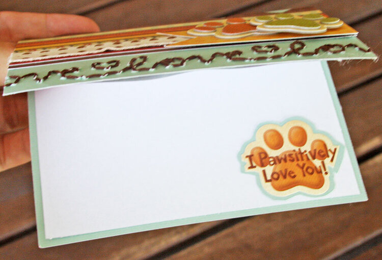 I Pawsitively Love You card (inside)