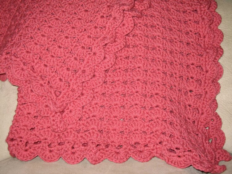 Rose Shell Afghan