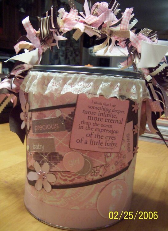 Baby Shower Altered Paint Can
