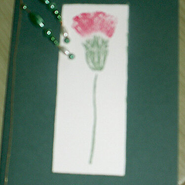 Green poppy card