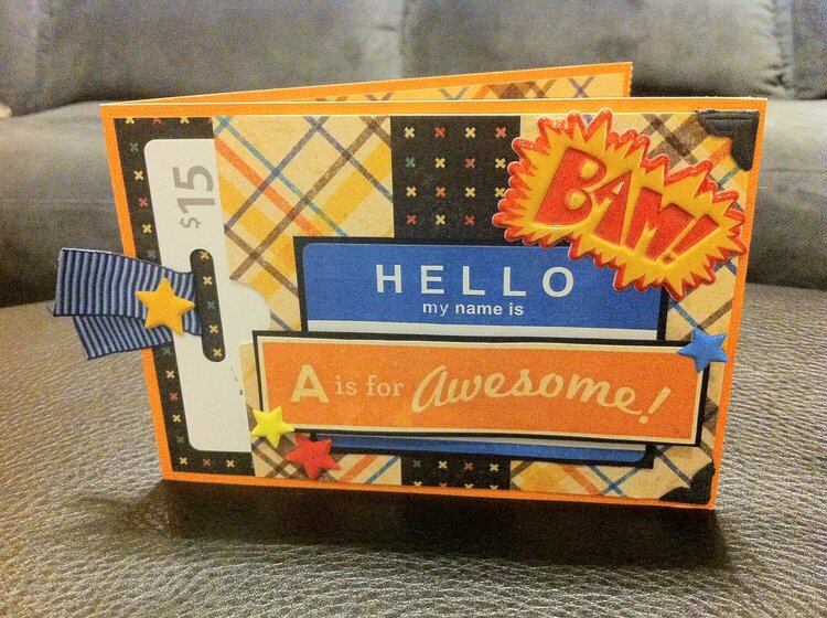 A is for Awesome birthday card