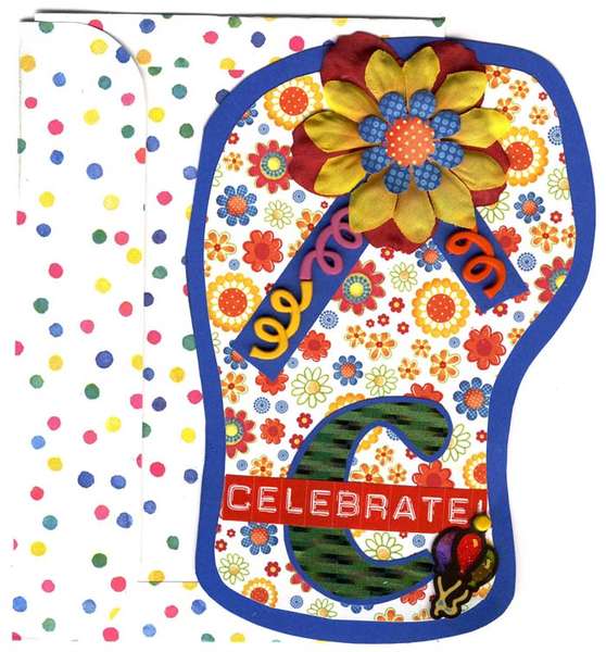 &quot;Celebrate&quot; Flip Flop Card