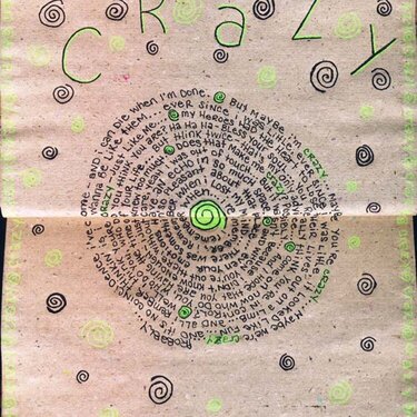 Lyrical Art Journal - &quot;Crazy&quot; page