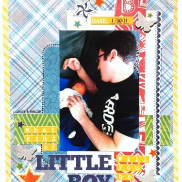 little boy **Paper Lovelies March 2012 kit**