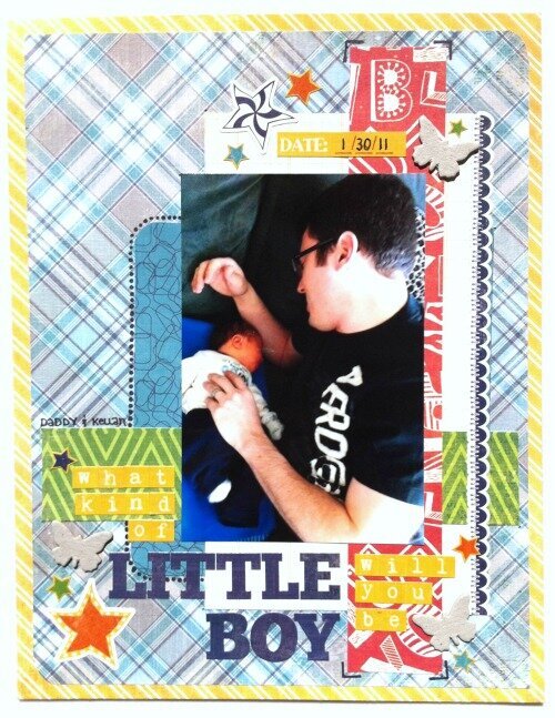 little boy **Paper Lovelies March 2012 kit**