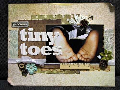 tiny toes **Paper Lovelies Feb 2012 kit)