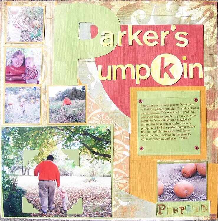 Parker&#039;s Pumpkin (Left Page)