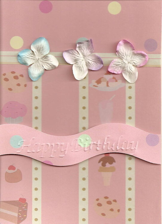 pink birthday card
