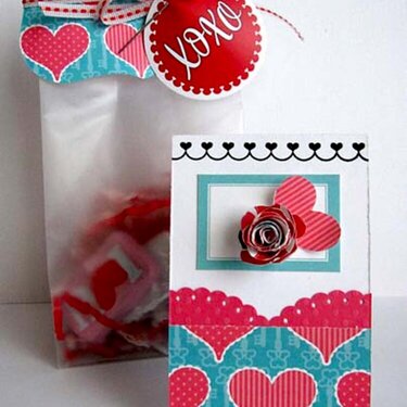 ~Valentine&#039;s Day treat bag and card~