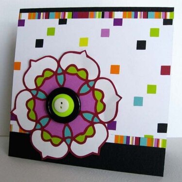 ~ flower card ~ *New Tinkering Ink Retro Metro*