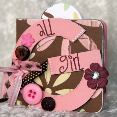 ~ all girl ~ altered chipboard album