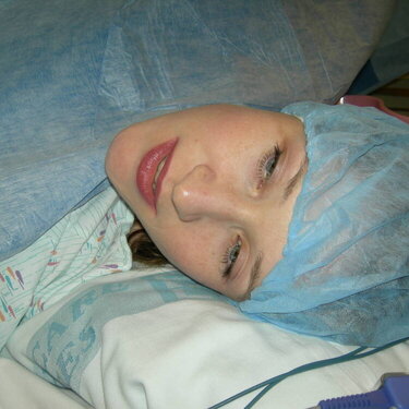 Such a pretty face for someone having a C Section!
