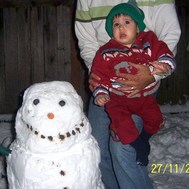 Berkays First Snow Man