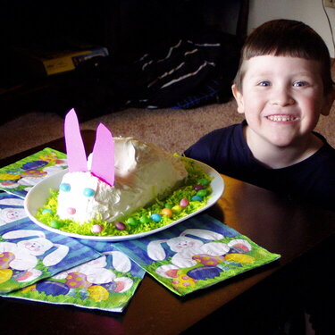 Bretts Bunny cake at Easter