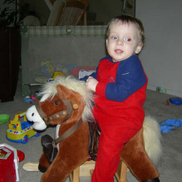 Byron taking his turn on the Horsie