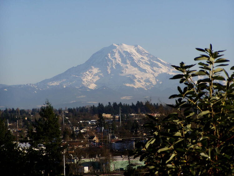Mount Rainier from my deck in Tacoma, Wa.