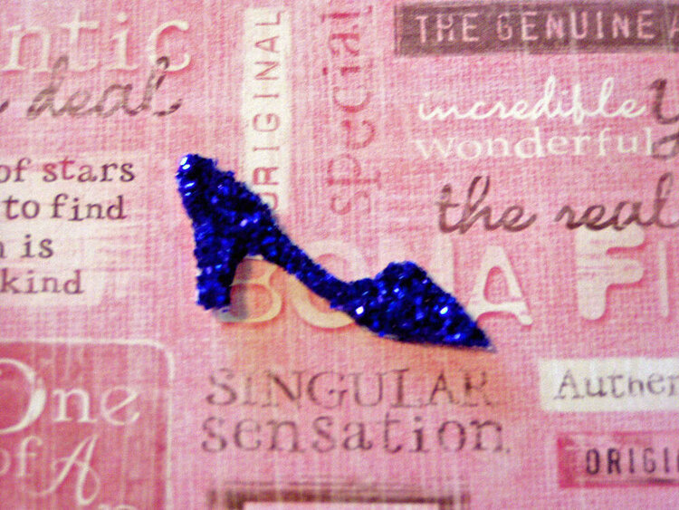 Ladies Shoe made from card stock &amp;amp; glitter