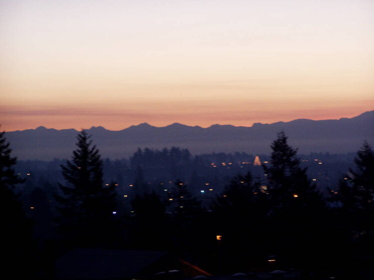 Sunrise over the Cascade Mountains