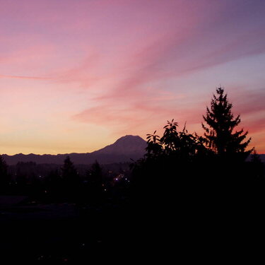 Mount Rainier at Sunrise Nov 1st 06