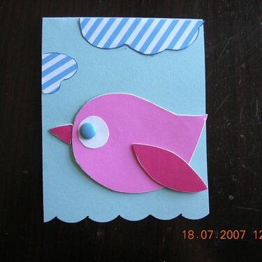 Flying bird card